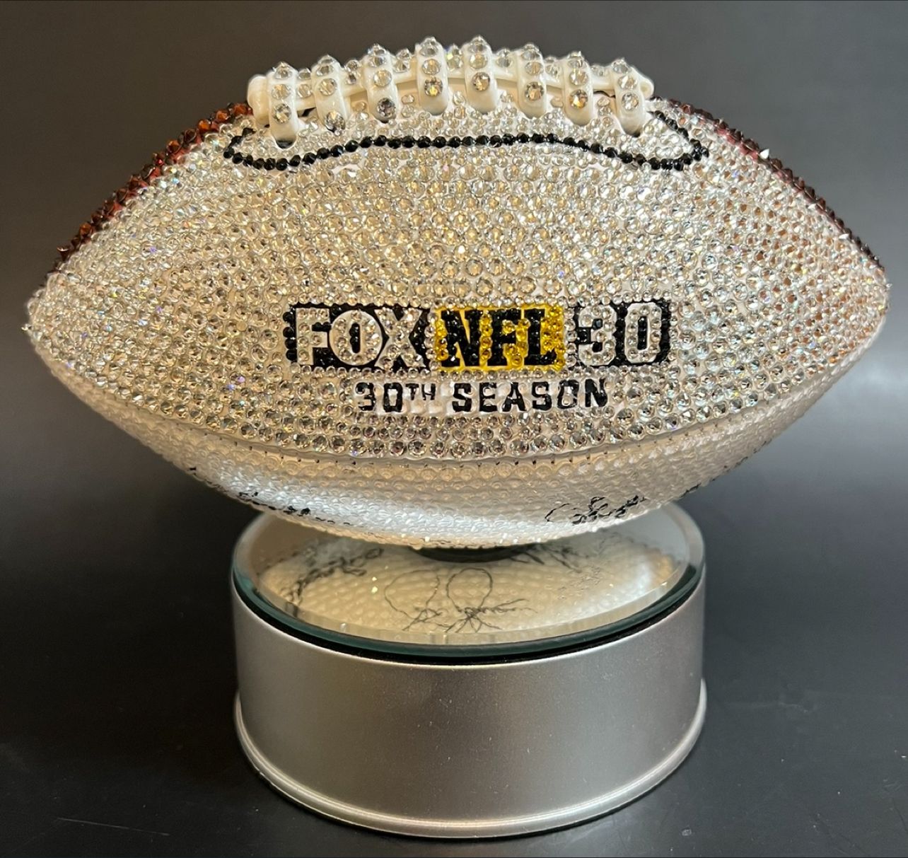 Custom FOX NFL bedazzled football