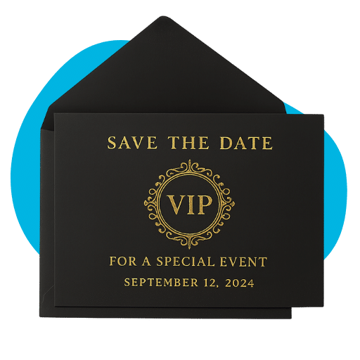 Foil-Stamped Save-the-Dates