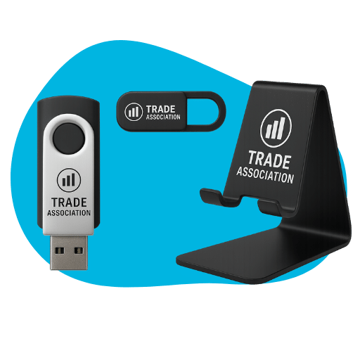 Tech Swag (USB Drives, Webcam Covers, Phone Stands)