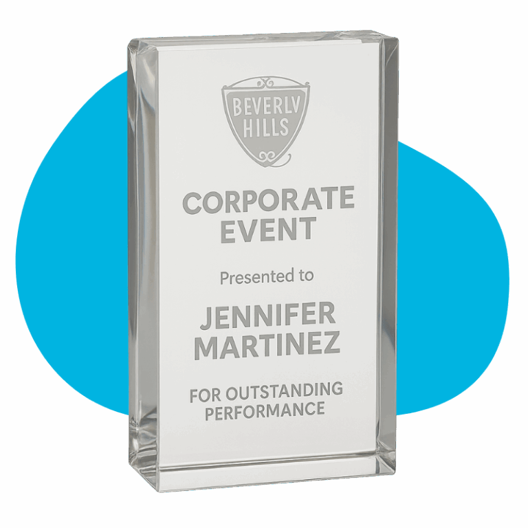 Engraved Crystal Desk Awards