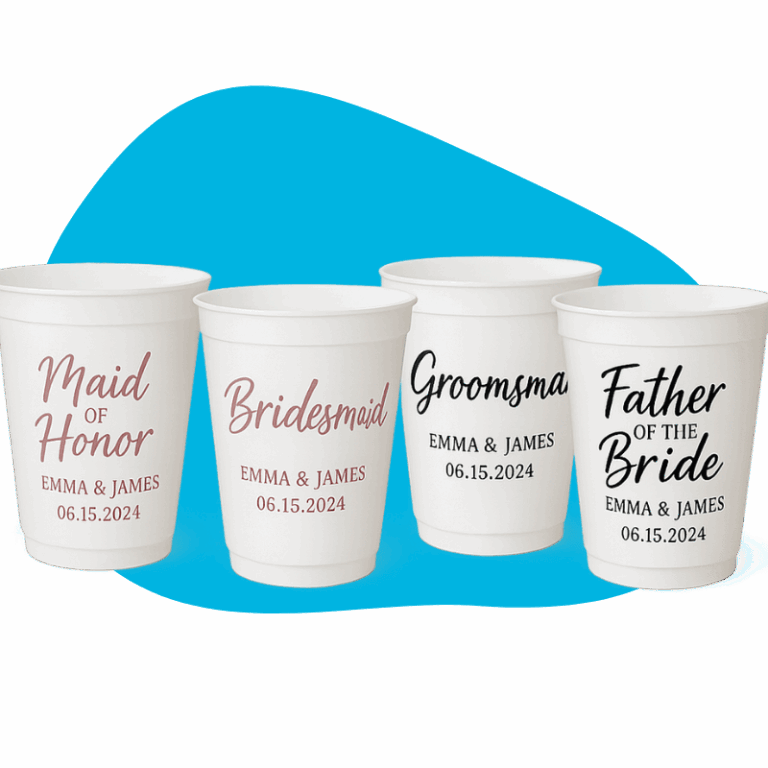 Custom Bridal Party Cups