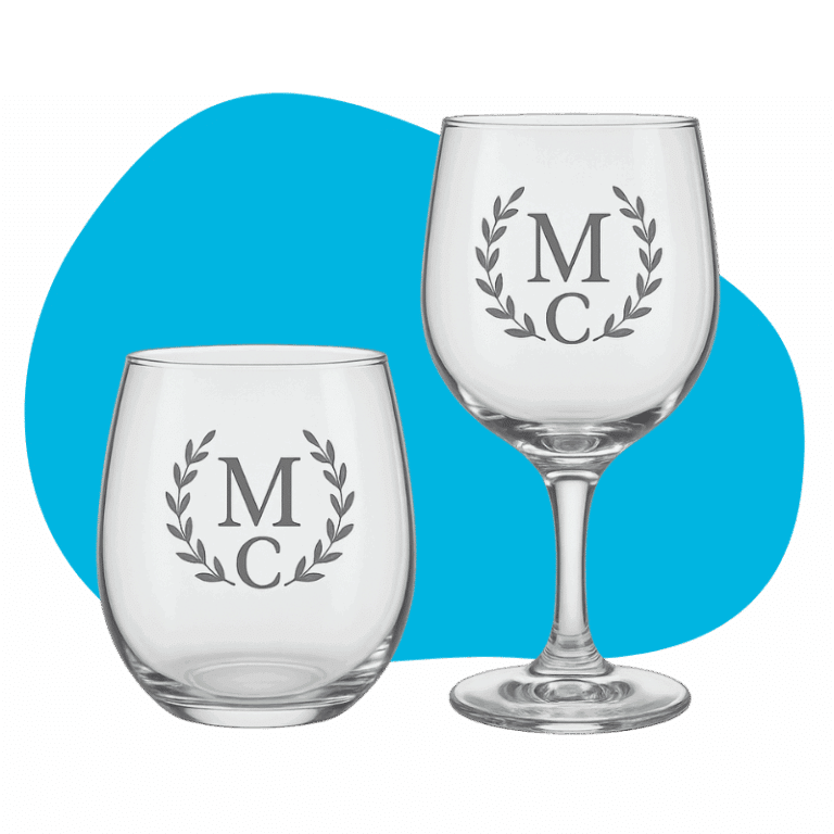 Monogrammed Couple Cups
