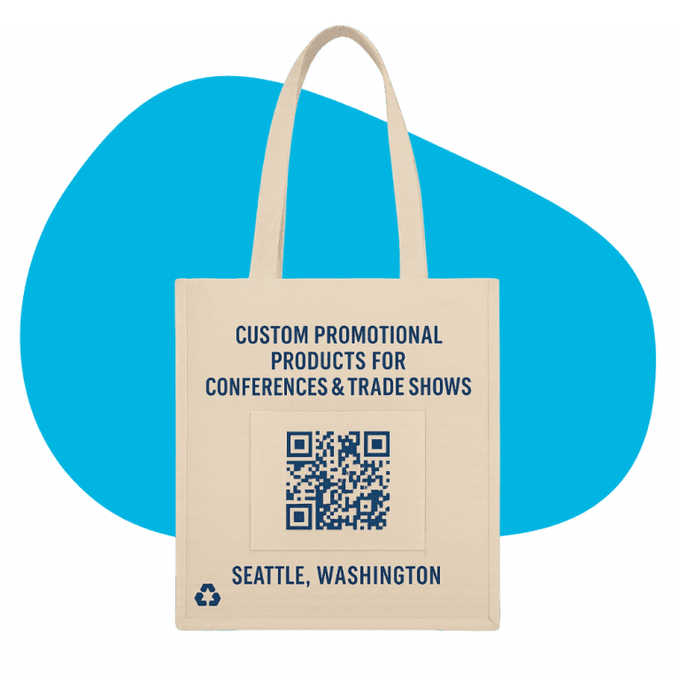 Recycled Tote Bags with QR Pockets