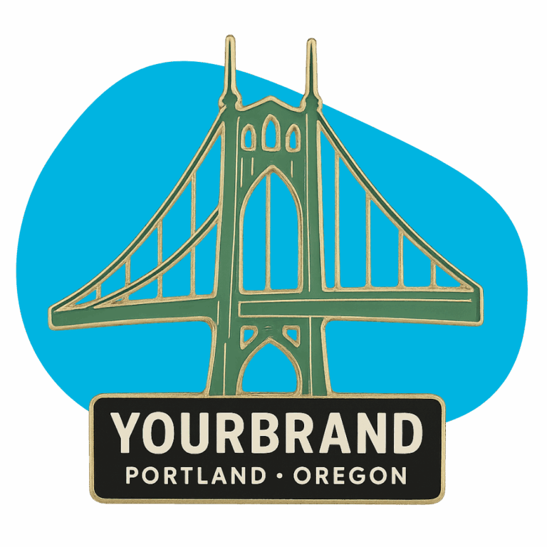 St. Johns Bridge Enamel Lapel Pins