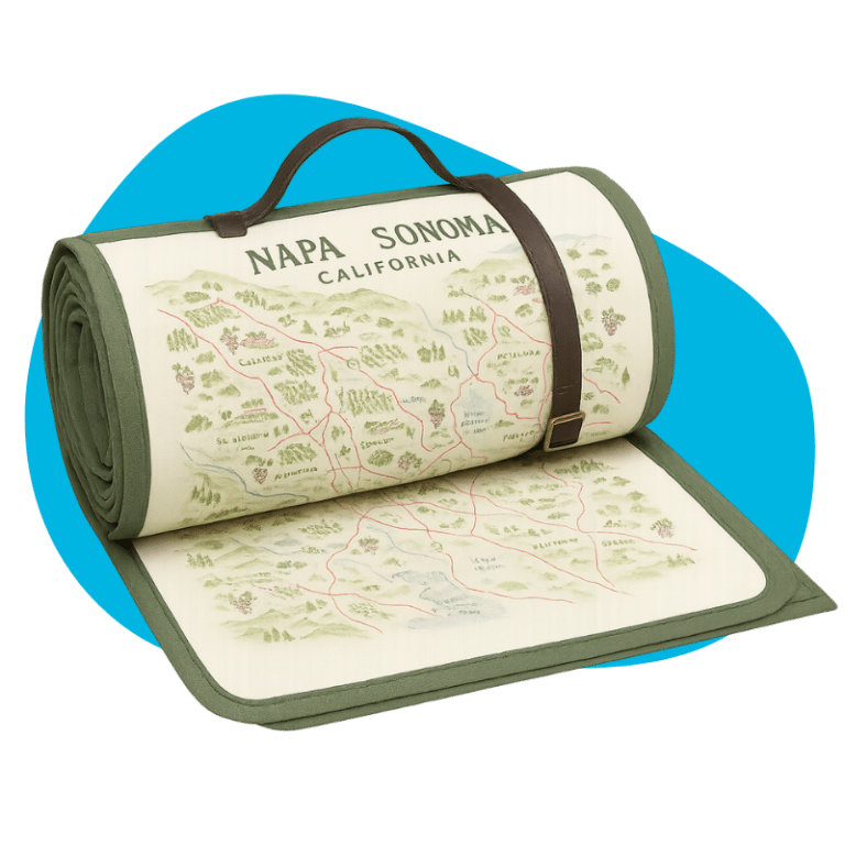 Vineyard Map Picnic Blankets