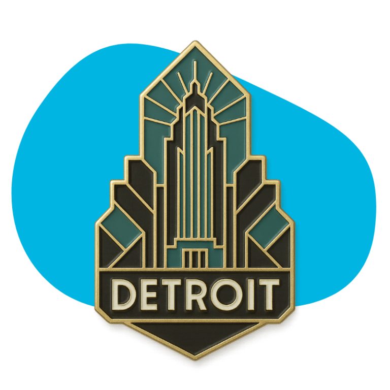 Art Deco Enamel Lapel Pins