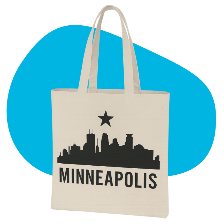 Minneapolis Skyline Tote Bags