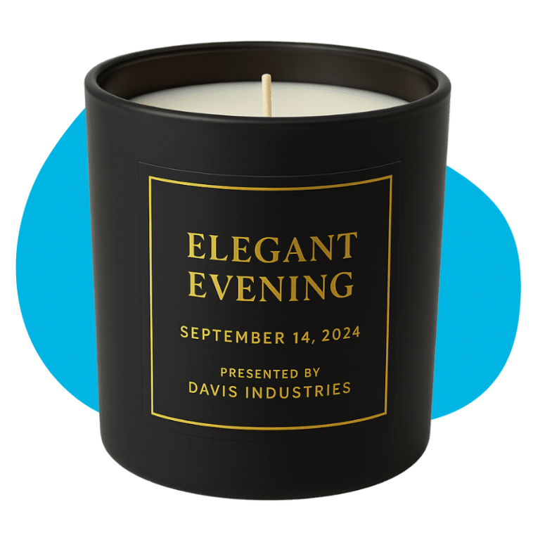 Scented Candle Favors with Event Date
