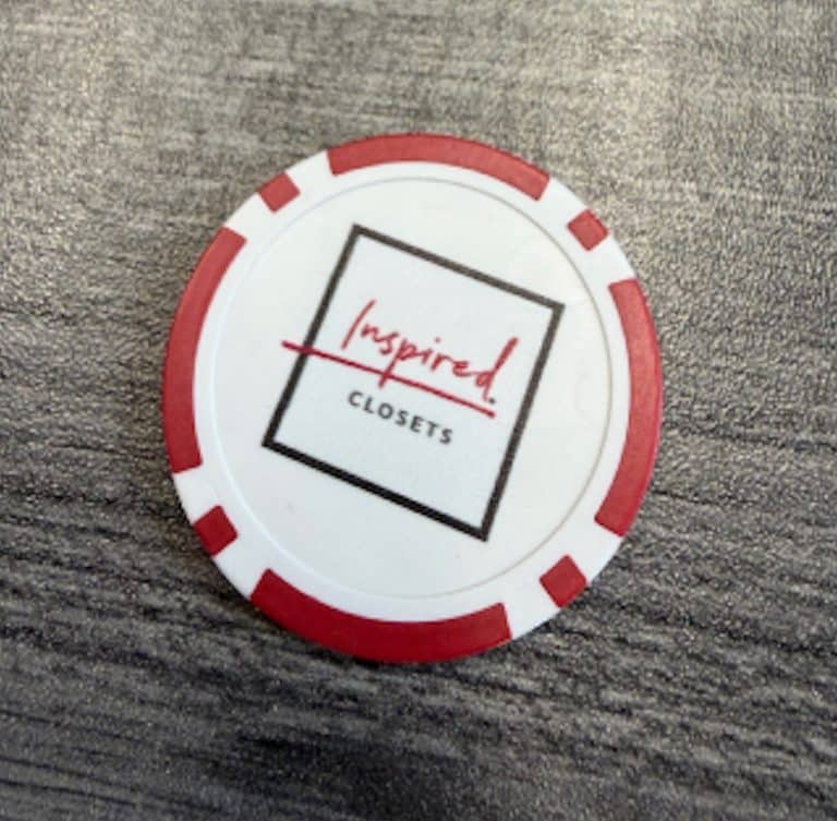 Inspired Closets custom logo poker chip