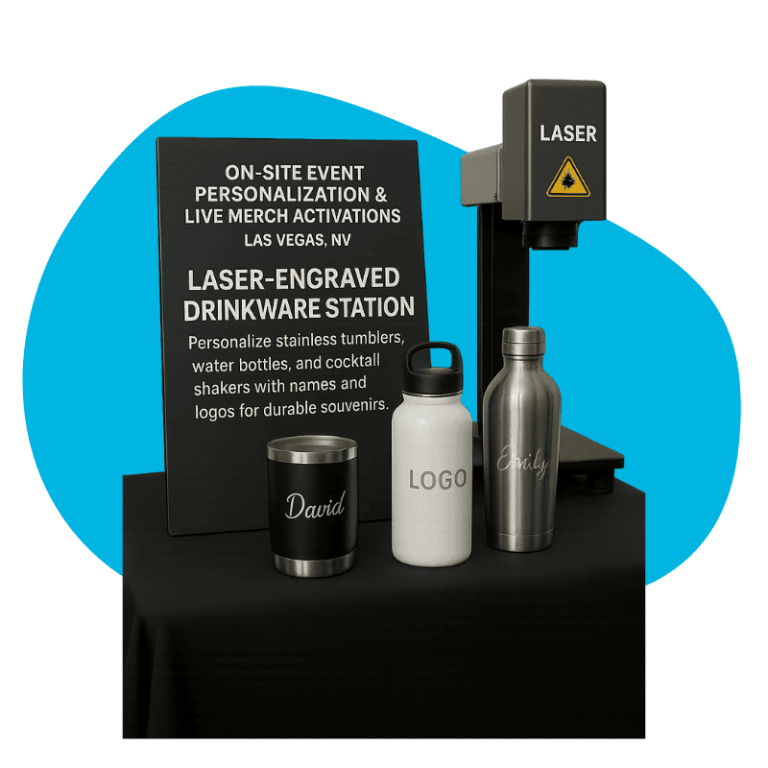 Laser-Engraved Drinkware Station