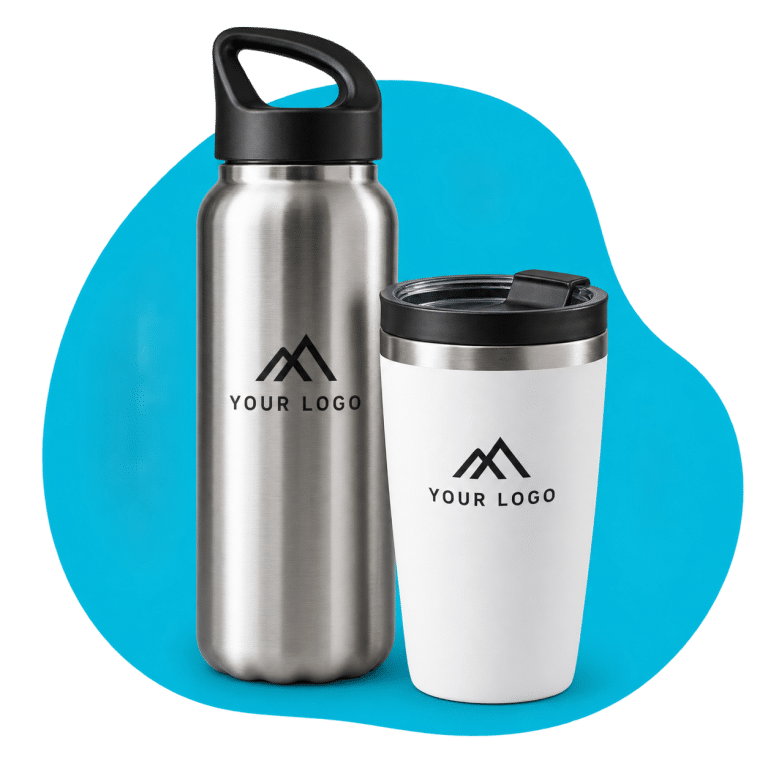 Custom merchandise concept: Branded Bottles & Tumblers