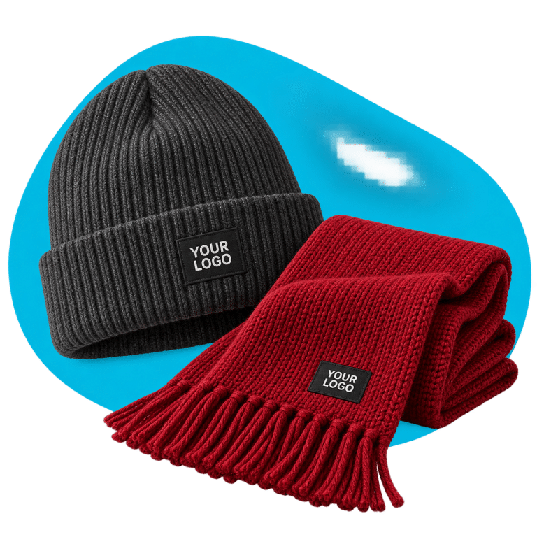 Custom merchandise concept: Branded Winter Accessories