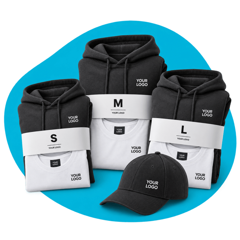 Custom merchandise concept: Size-Sorted Apparel Bundles