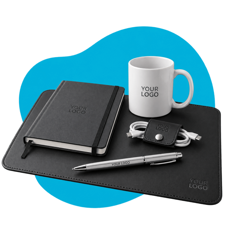 Custom merchandise concept: Remote Team Desk Kits