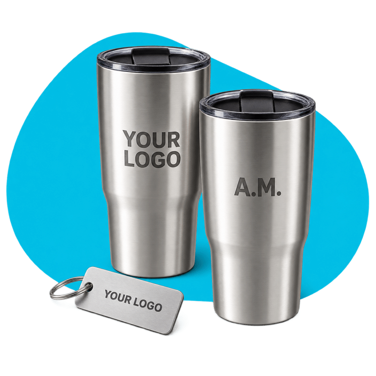 Custom merchandise concept: Personalized Drinkware Engraving