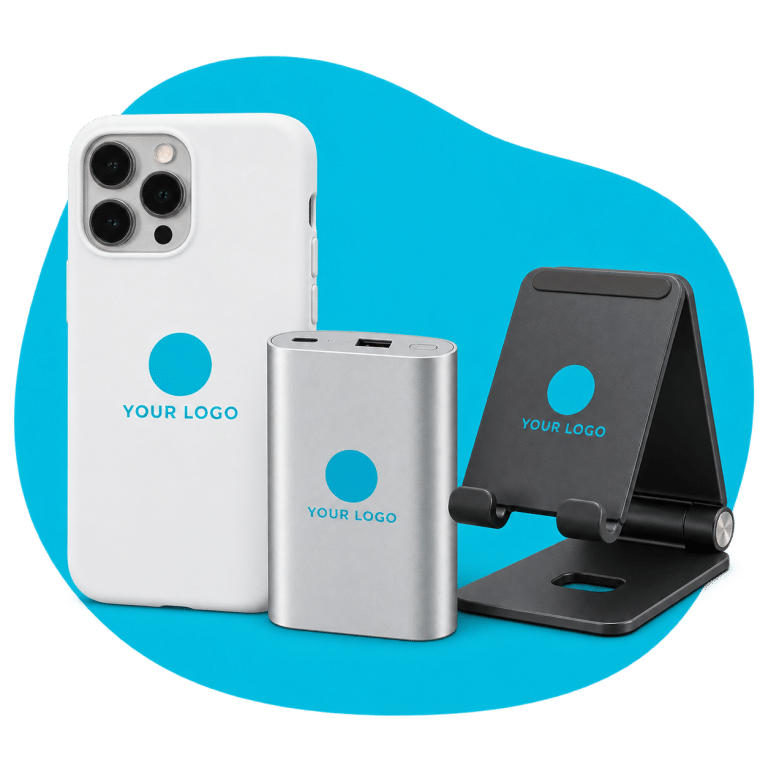 Custom merchandise concept: Custom Tech Accessory Stations